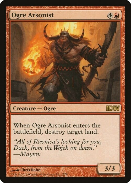 Ogre Arsonist Card Front