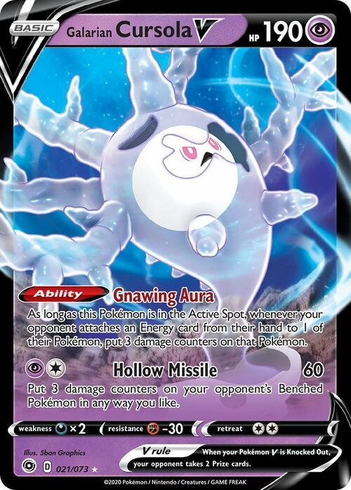 Galarian Cursola V Card Front