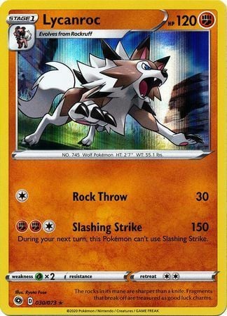 Lycanroc [Rock Throw | Slashing Strike] Frente