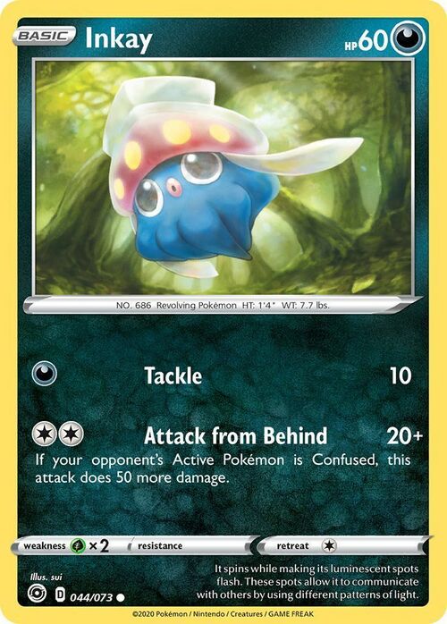Inkay [Tackle | Attack from Behind] Card Front