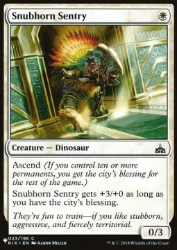 Snubhorn Sentry Card Front