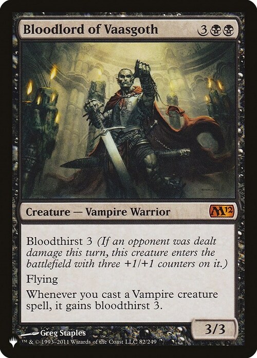 Bloodlord of Vaasgoth Card Front