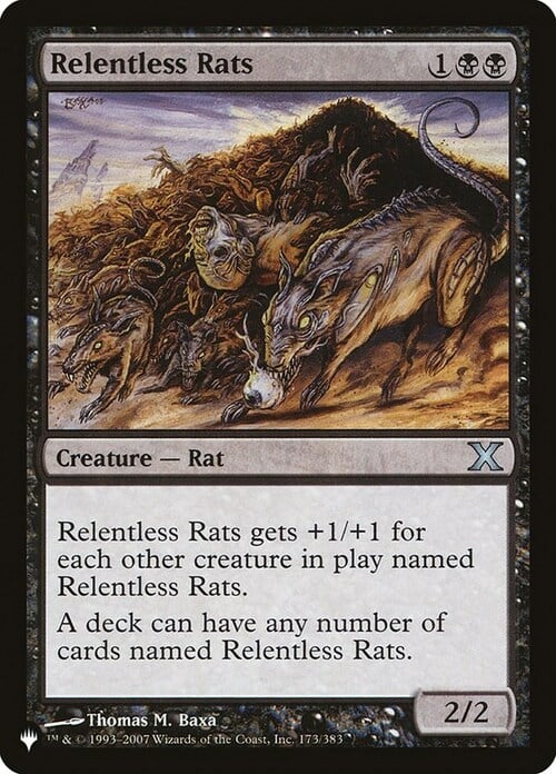 Relentless Rats Card Front