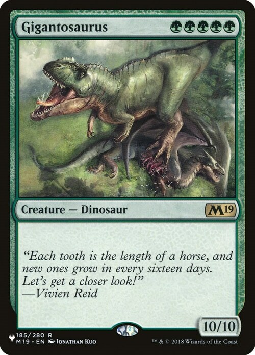 Gigantosauro Card Front