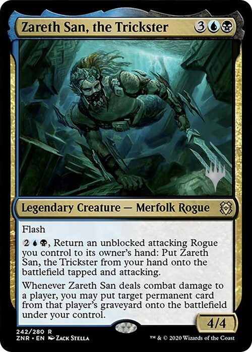 Zareth San, the Trickster Card Front