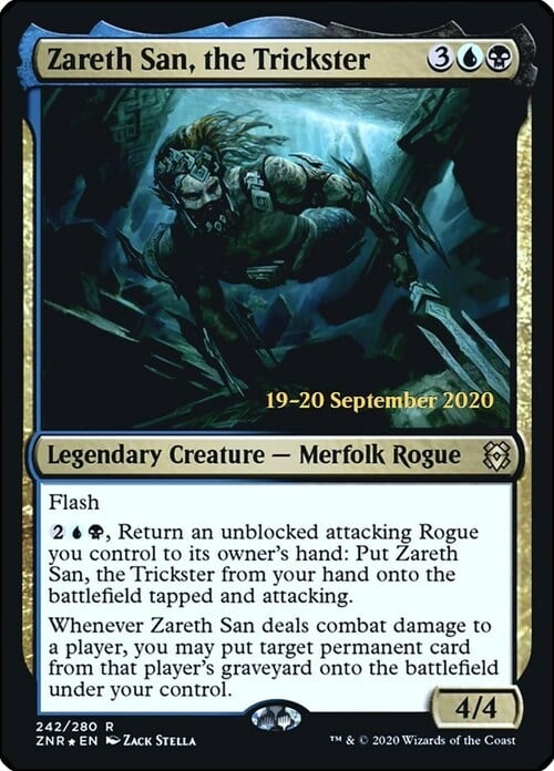 Zareth San, the Trickster Card Front