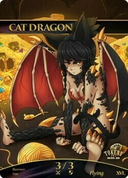 Cat Dragon Card Front