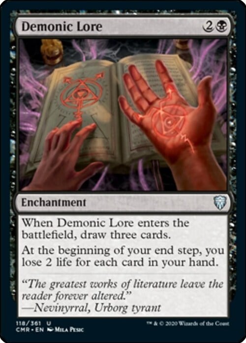 Demonic Lore Card Front