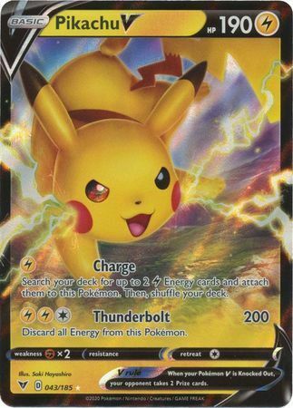 JUMBO Holo Pikachu V Promo Pokémon Card Vivid Voltage UK Exclusive 043/185 