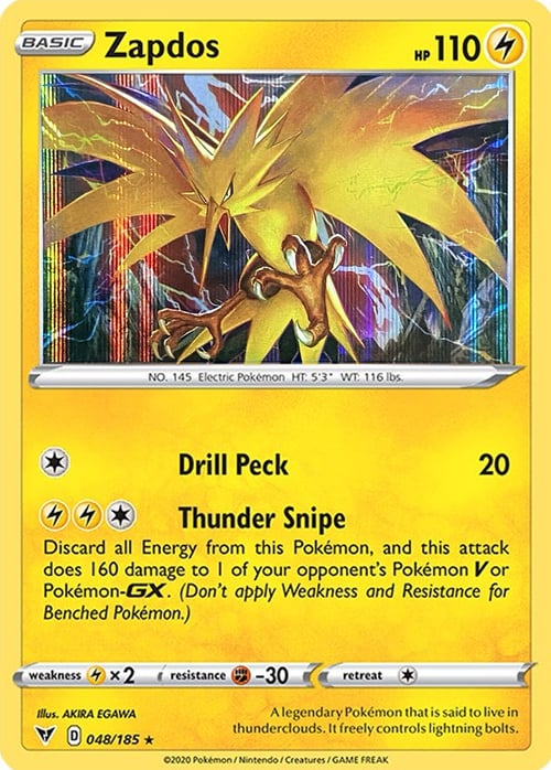Zapdos Card Front