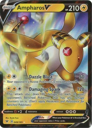 Ampharos V [Dazzle Blast | Damaging Spark] Card Front