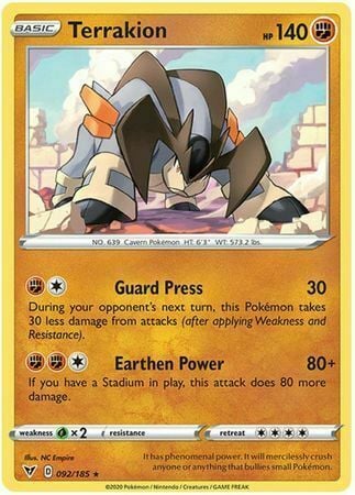 Terrakion [Guard Press | Earthen Power] Card Front