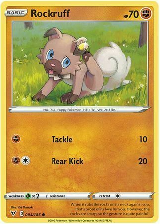 Rockruff [Tackle | Rear Kick] Card Front