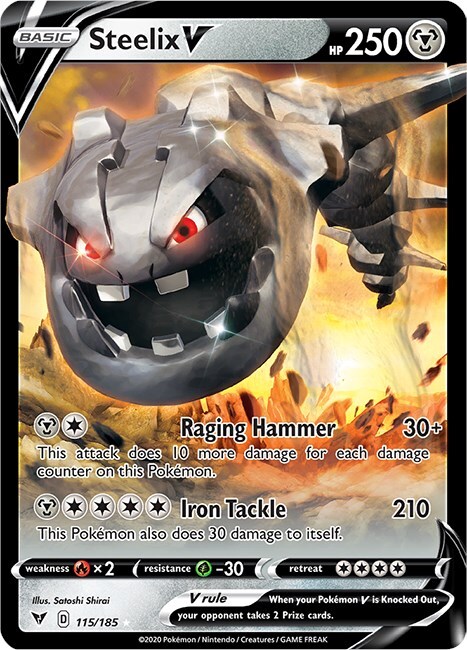 Steelix V Card Front