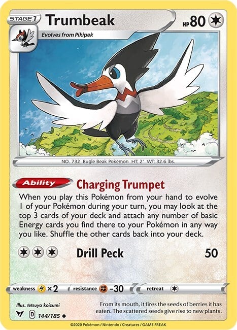 Trumbeak [Charging Trumpet | Drill Peck] Card Front