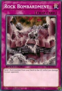 Bombardamento di Rocce Card Front