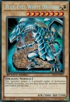 Drago Bianco Occhi Blu Card Front