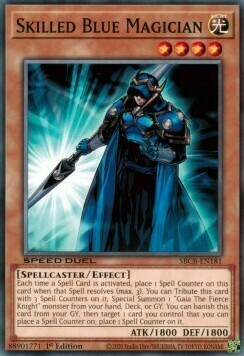 Skilled Blue Magician Card Front