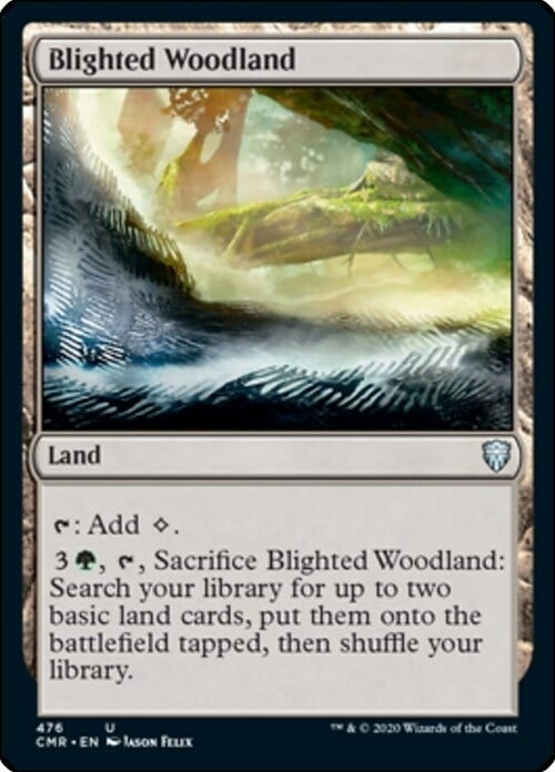 Blighted Woodland Card Front