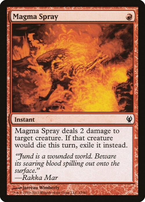 Magma Spray Card Front
