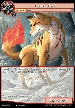 Injured Fox Card Front
