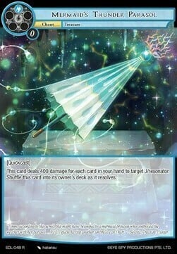 Mermaid's Thunder Parasol Card Front
