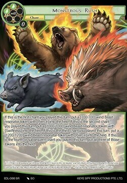 Monstrous Rush Card Front