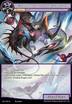 Darkness Servant of Ragnarok Card Front