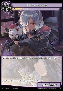 Lonely Vampire Card Front