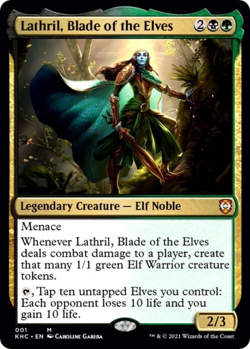 Lathril, Lama degli Elfi Card Front