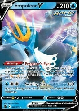 Empoleon V [Emperor's Eyes | Swirling Slice] Card Front