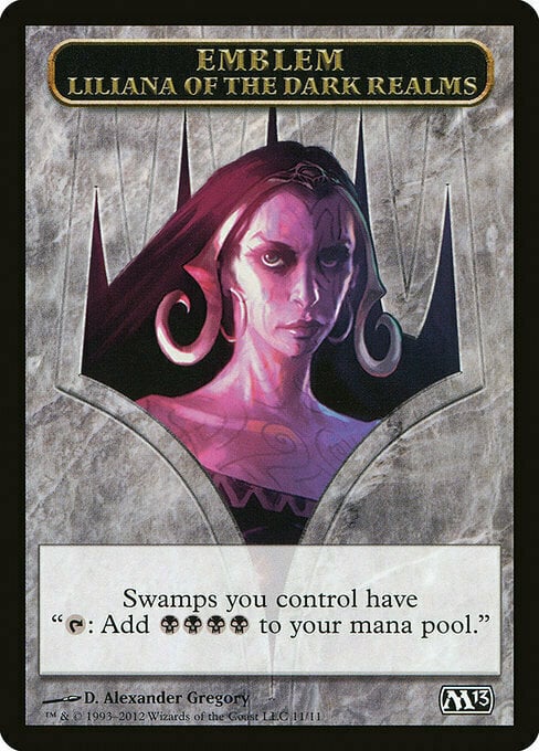 Liliana of the Dark Realms Emblem Card Front