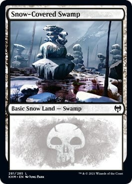 Snow-Covered Swamp Card Front