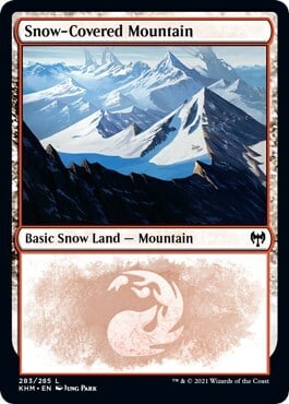 Snow-Covered Mountain Card Front