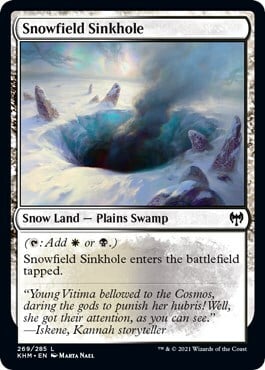 Snowfield Sinkhole Card Front
