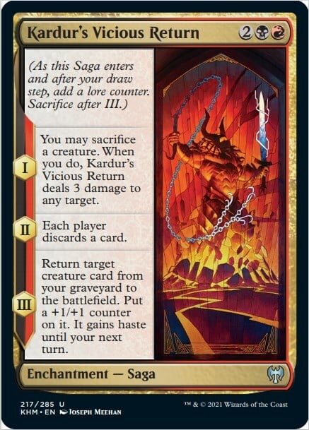 Kardur's Vicious Return Card Front