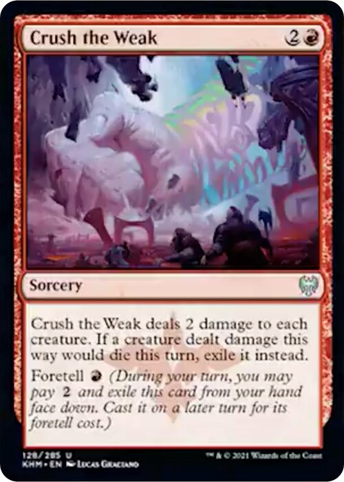 Crush the Weak Card Front