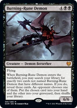 Demone delle Rune Ardenti Card Front