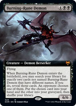 Burning-Rune Demon Card Front