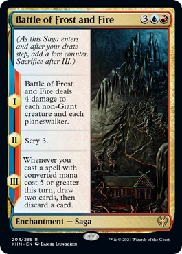 Battle of Frost and Fire Card Front