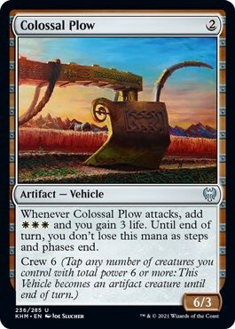 Colossal Plow Card Front