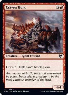 Craven Hulk Card Front