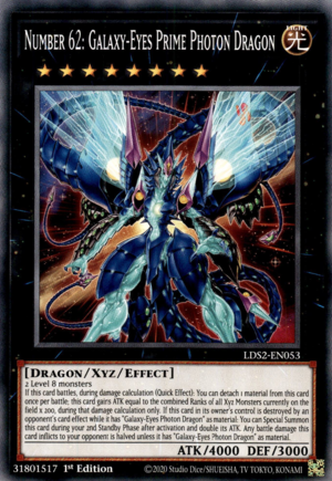 Number 62: Galaxy-Eyes Prime Photon Dragon Card Front