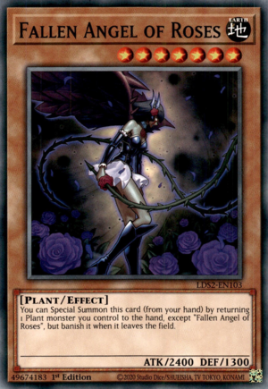 Fallen Angel of Roses Card Front