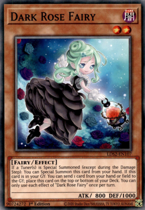 Dark Rose Fairy Card Front