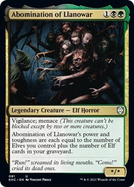 Abomination of Llanowar Card Front