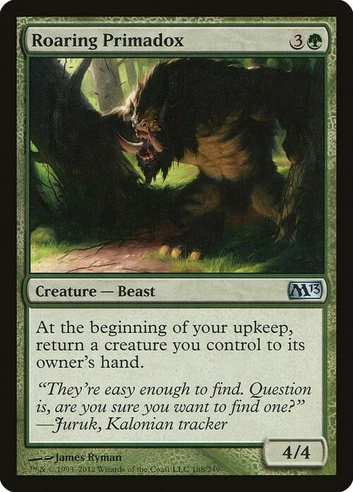 Roaring Primadox Card Front