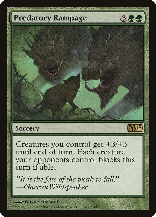 Predatory Rampage Card Front
