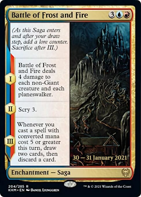Battle of Frost and Fire Card Front
