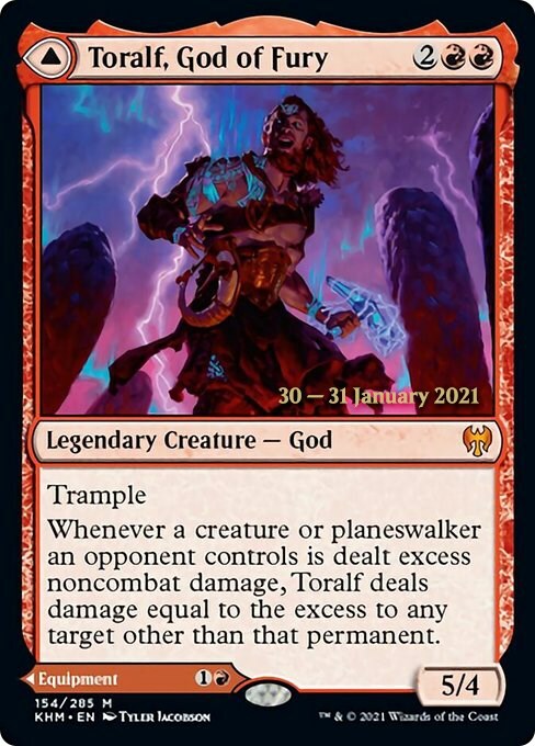 Toralf, God of Fury // Toralf's Hammer Card Front